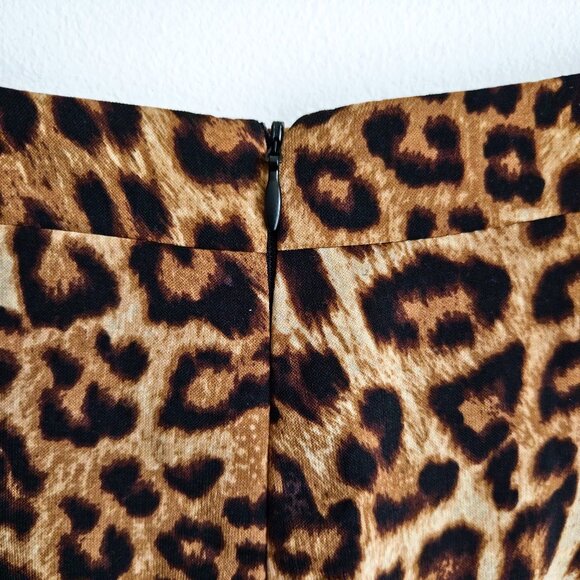 Melanie Lyne Leopard Print Front Slit Maxi Skirt | NWT | Size 8 - Picture 5 of 8
